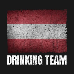 Austrian Drinking Team Graphic for Men Women Funny Austria Flag T-Shirt