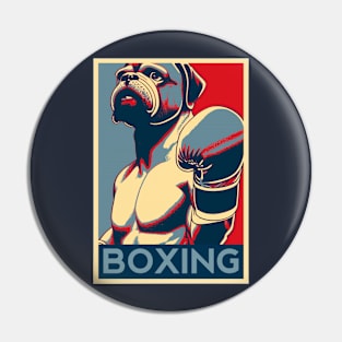 Boxing Dog Pin