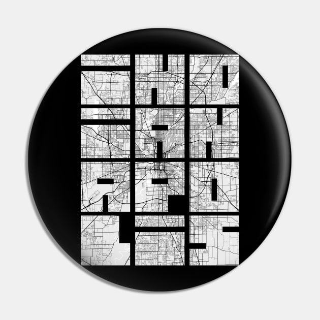 Indianapolis, USA City Map Typography - Light Pin by deMAP Studio