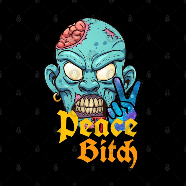 Zombie peace sign by artby-shikha