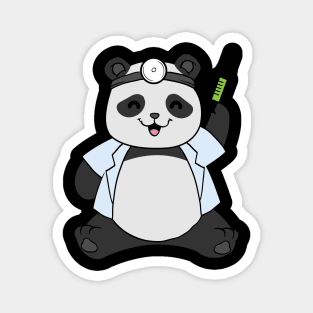 Funny panda as a doctor Magnet