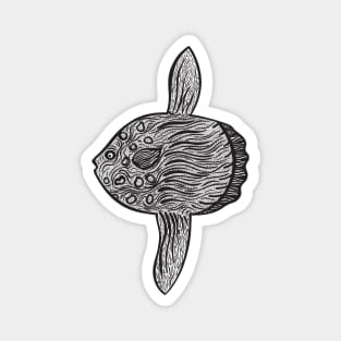 Ocean Sunfish or Mola - cool and cute fish design - light colors Magnet