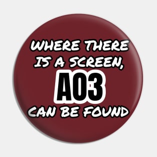 AO3 Enthusiast Typography Pin