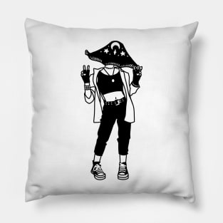 grunge gothic emo egirl black mushroom moon sparkles retro vintage converse star lofi fashion Pillow