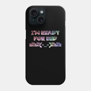 I'm ready for bed - Rainbow ascii sleeping emoji Phone Case