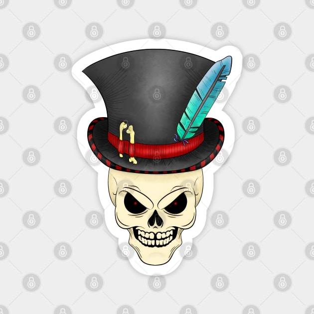 Fancy Skull Magnet by ShutterStudios