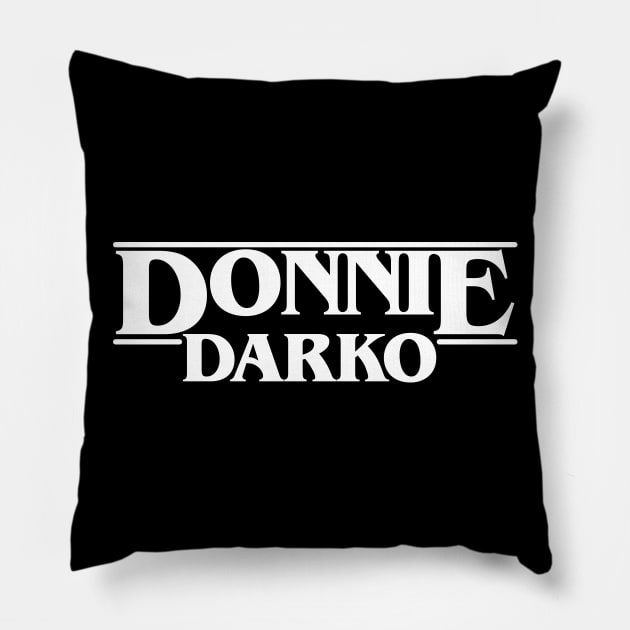 Donnie Stranger White Pillow by gastaocared