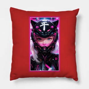 Anime Race Girl | Special Anime Artwork | Pink Red Black Blue Chibi Manga Anime Art Pillow