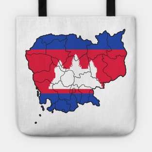 Cambodia with Cambodian Flag Tote