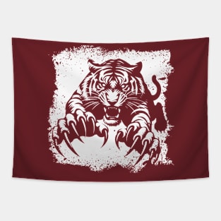 Tiger Attacking Tapestry