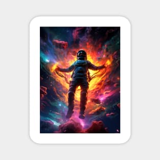 Astronaut  with glowing fire Magnet