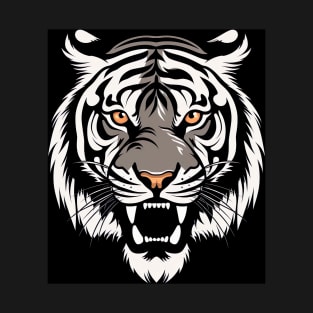 Majestic tiger in black and white vector - 3 T-Shirt