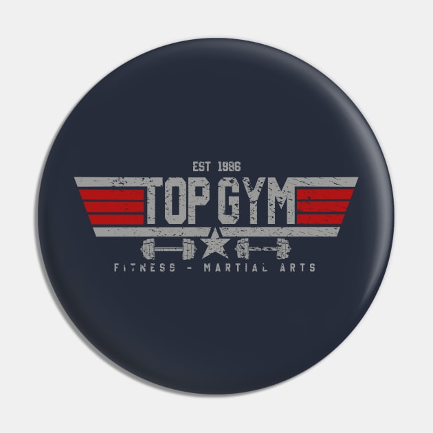 Top Gym Distressed Grey Pin by Unfluid