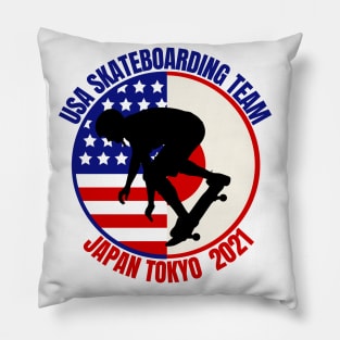 Usa Skateboarding Team Pillow
