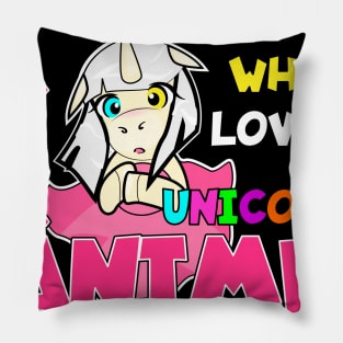 Just a Girl Who Loves unicorn and anime and sketching Pillow