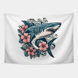 Fierce Island Vibes Shark Tapestry