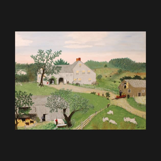 The Burning of Troy by grandma moses by QualityArtFirst