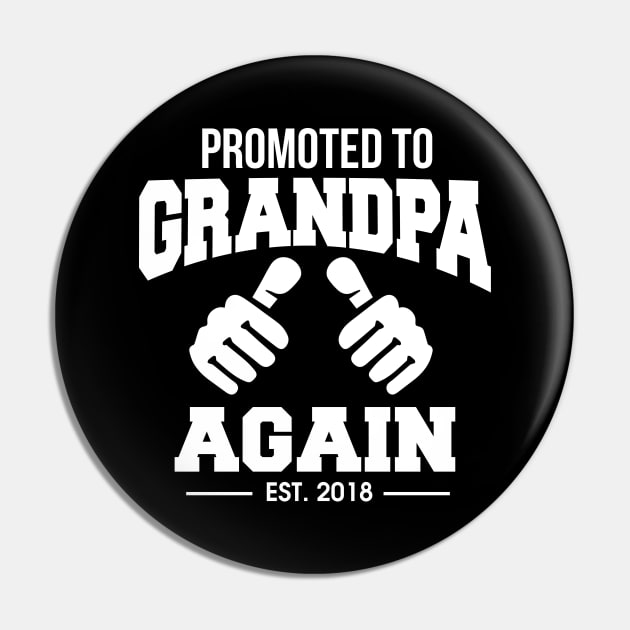 Funny Promoted To Grandpa Again 2020 Grandfather Pin by theperfectpresents