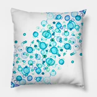 Watercolor Row of Layered Bubbles Pillow