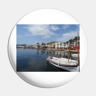 Fishing boat at Fornells, Minorca, Spain Pin