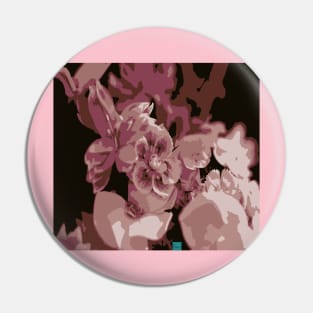 Flowers in Pink Pin