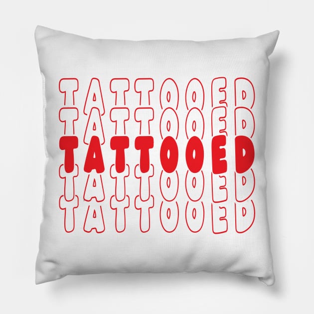 Tattooed Tshirt Pillow by CreatingChaos