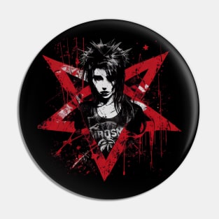 Girl, aesthetic, Occult, Unholy, grunge, Emo, Punk, Satanic, e girl, egirl, goth, baphomet, punk rock, death metal Pin