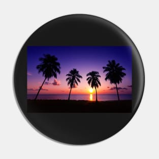 Palm Trees at Sunset Pin