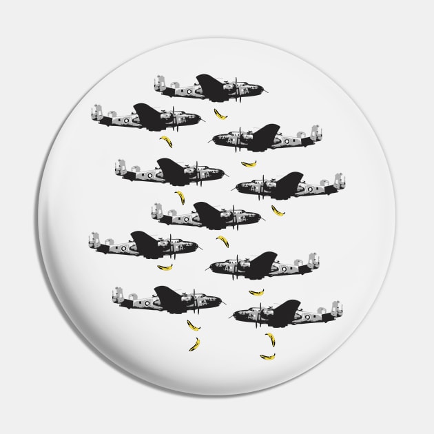 Banana Bombs Away Pin by PopGraphics