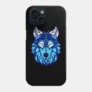 blue wolf Phone Case