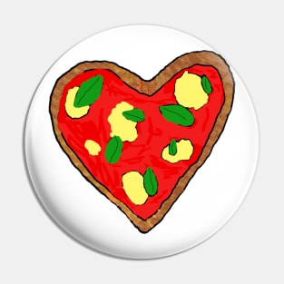 Heart Shaped Pizza Pin