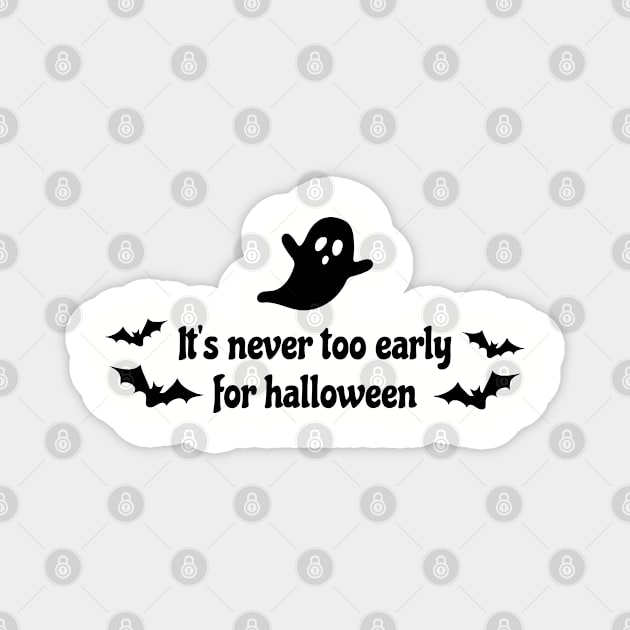 Spooky Ghost Funny Halloween Party Fall Spooky Vibes Bat Horror Halloween Magnet by Mochabonk