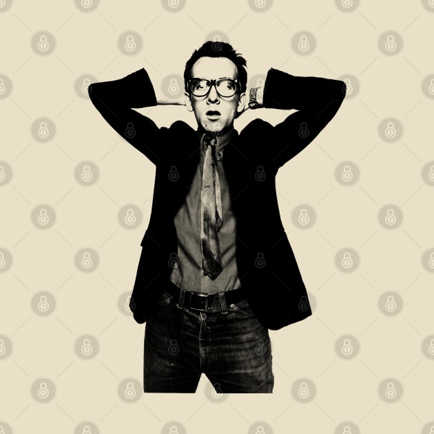 Elvis Costello - Vintage 90's Artwork by terilittleberids