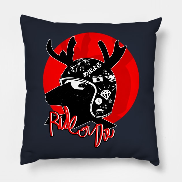 RIDE OR DIE Pillow by onora