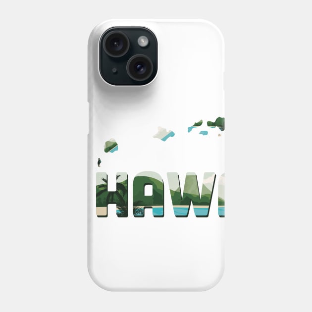 Hawaii state design / Hawaii lover / Hawaii gift idea / Hawaii present  / Hawaii home state Phone Case by Anodyle