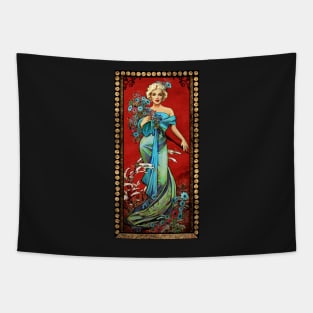 MM mucha red Tapestry