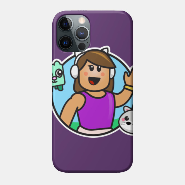 Gamer Girl With Headphones And Pets Roblox Girl Phone Case Teepublic - roblox headphones id