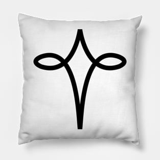 Silver Alchemy Symbol Pillow