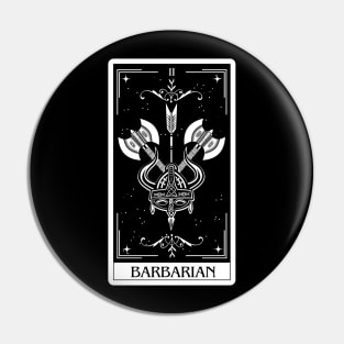 Barbarian Tarot Card D&D Nat 20 Dungeons & Dragons Pin