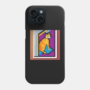 Cat art modern Phone Case