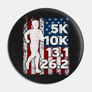 Marathon Gift Run Distance For Men Pin