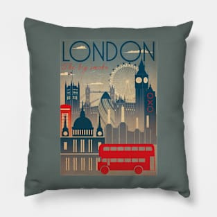 Vintage Travel Poster - Sooty London Pillow