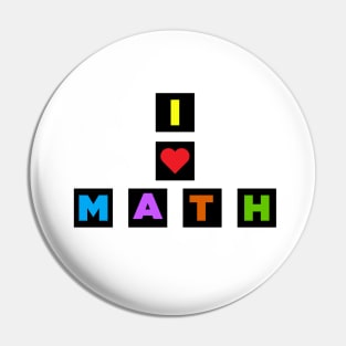 I Heart Math Pin