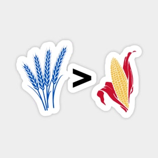 Wheat > Corn Kansas Jayhawks Red Magnet