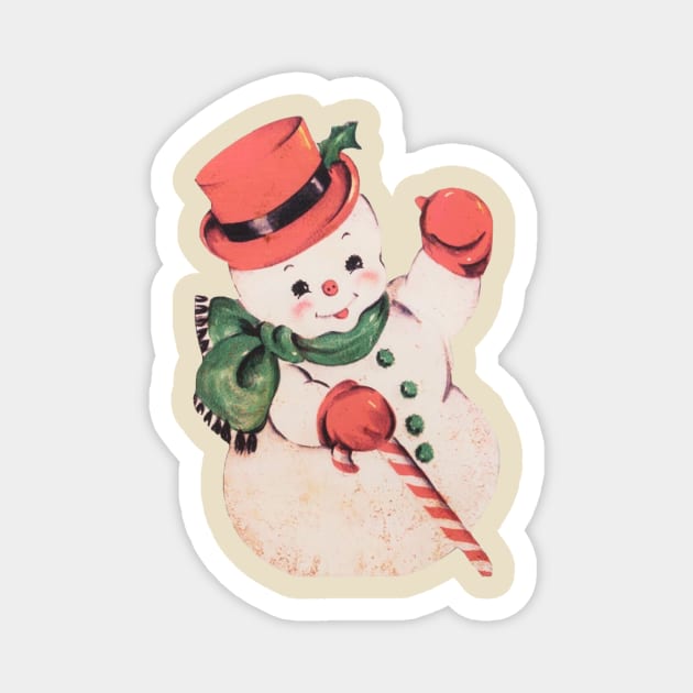 Vintage 50's Snowman Magnet by Eugene and Jonnie Tee's