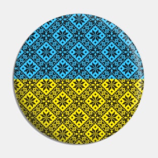 Ukrainian embroidery flag,ukraine flag,yellow blue flag Pin