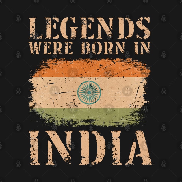 Vintage Design Indian Flag India by MGS