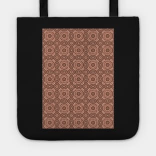 Orange and Brown Square PAttern Tote