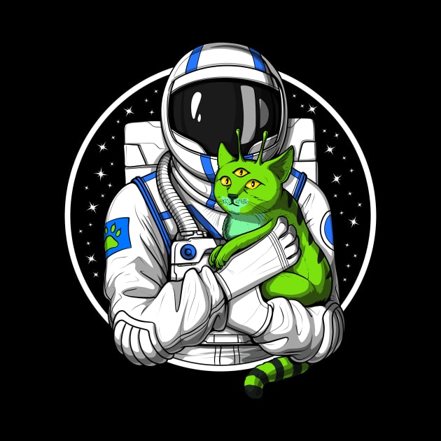 Alien Cat Astronaut by underheaven