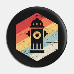 Retro Vintage Fire Hydrant Icon Pin